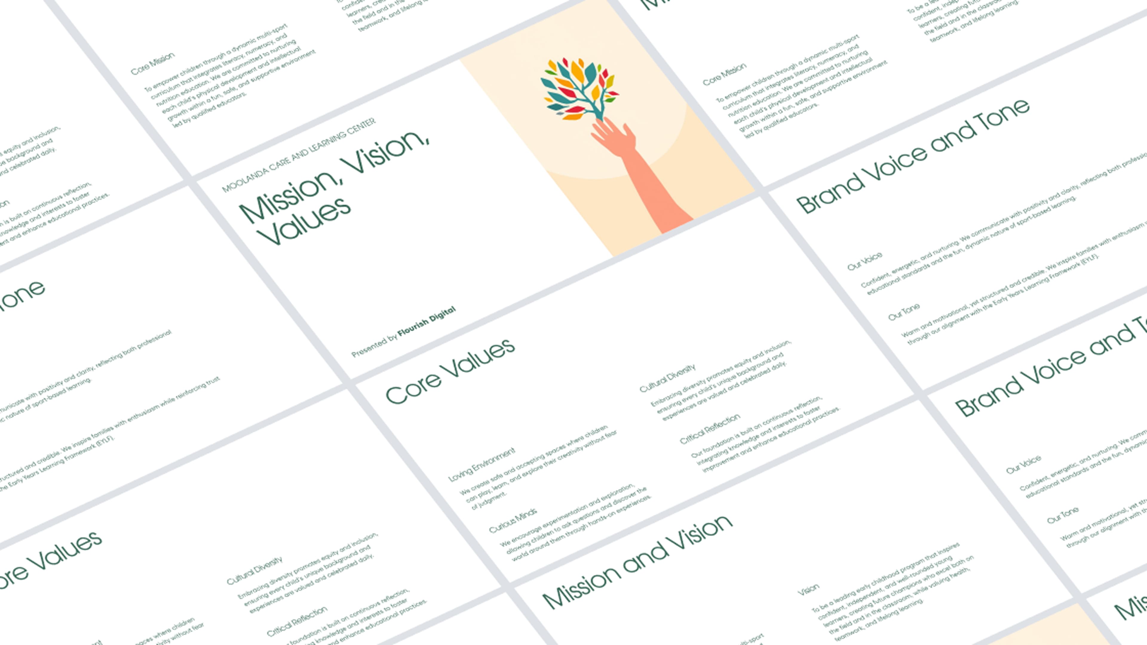 Moolanda Early Learning redesigned desktop website layout and branding strategy showcase